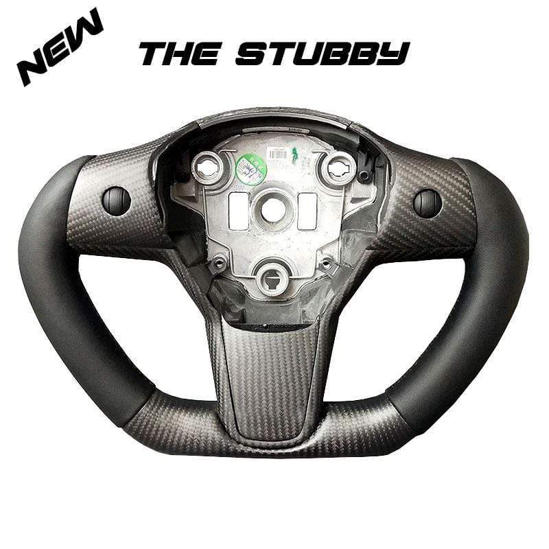 Custom Dry Carbon Fiber Yoke Steering Wheel Replacement for Model 3 & Model Y - PimpMyEV