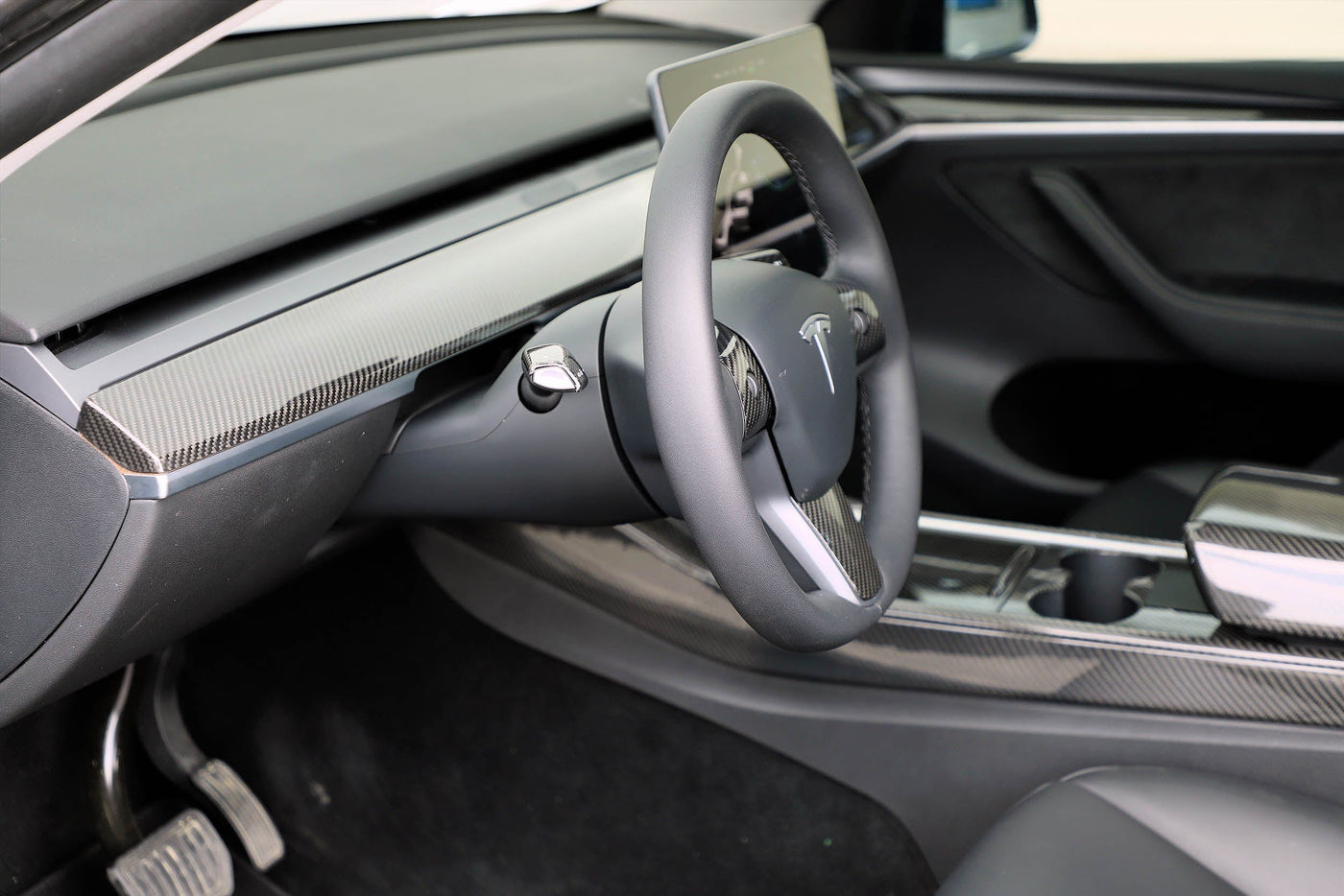 Kaufe Für Tesla Model 3 Y Auto Innenraum Mittelkonsole Control Armlehne  Staukasten Abdeckung Verkleidung Zubehör ABS Kohlefaser