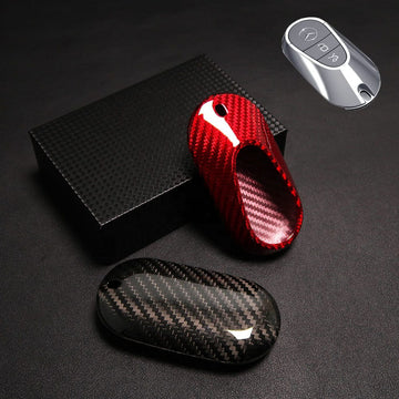 Genuine Carbon Fiber Key Fob Case Cover for Mercedes EQA EQB EQC 2022-2023 - PimpMyEV