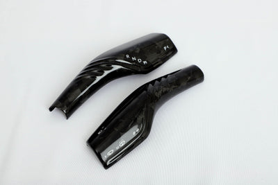 Genuine Carbon Fiber Wiper and Driving Shift Switch Covers V3 for Tesla Model Y Forged 2020-2023 - PimpMyEV