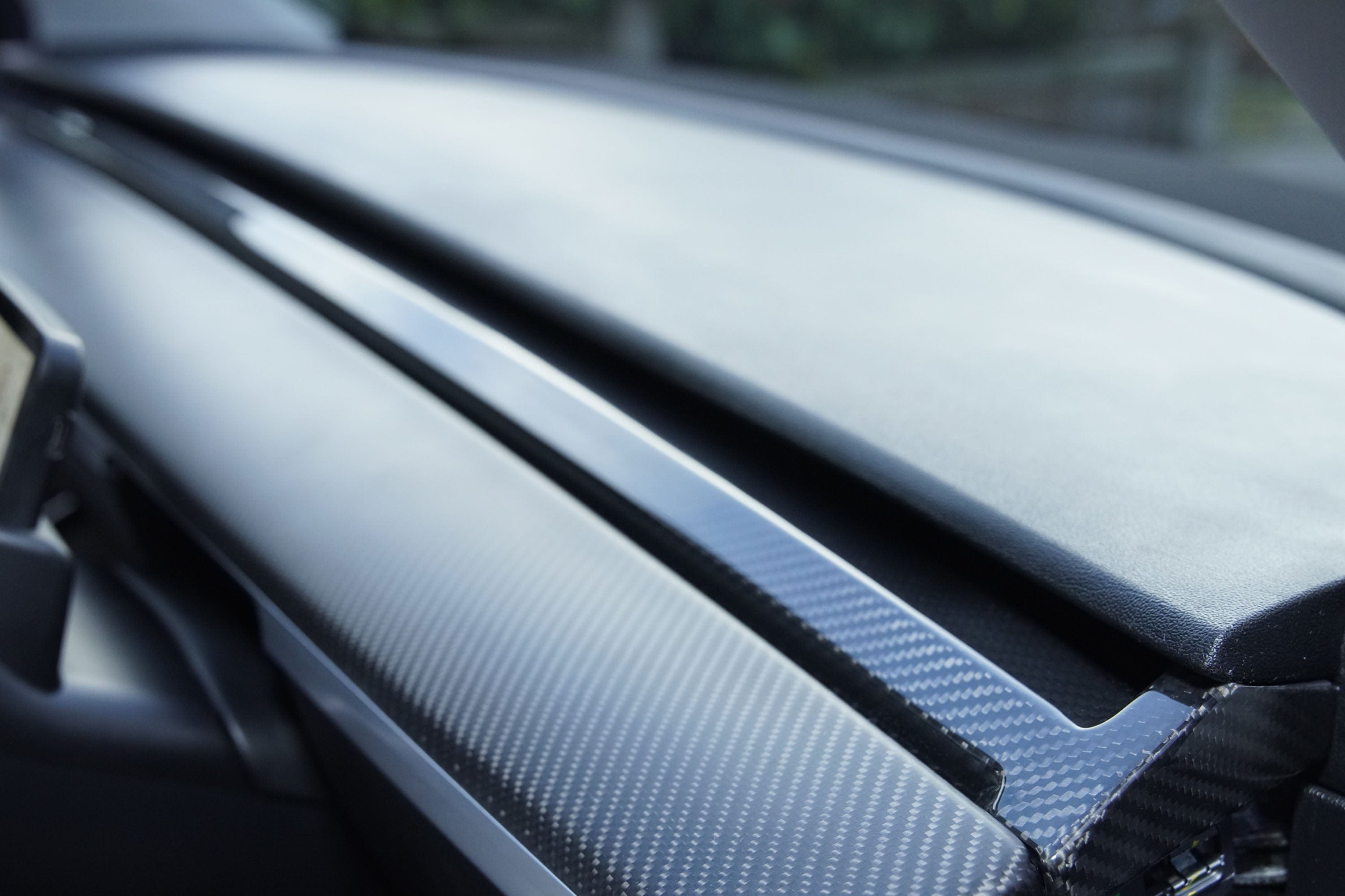 Genuine Gloss Carbon Fiber Dashboard Air Vent Top Trim For Tesla Model 3  2021-2023