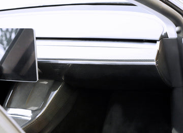 Genuine Gloss Carbon Fiber Glove box Cover Sleeve For Tesla Model 3 2017-2023 - PimpMyEV