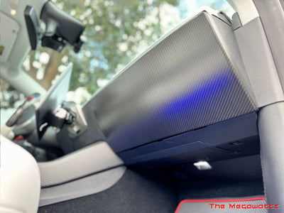Genuine Matte Carbon Fiber Glove box Cover Sleeve For Tesla Model 3 2017-2023 - PimpMyEV