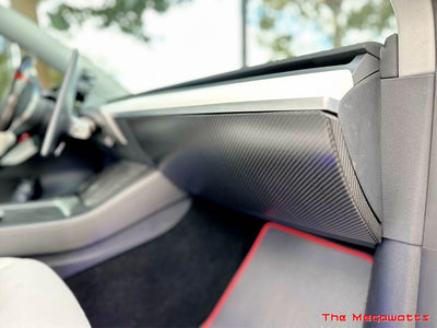 Genuine Matte Carbon Fiber Glove Box Cover Sleeve For Tesla Model Y 2020-2023 - PimpMyEV