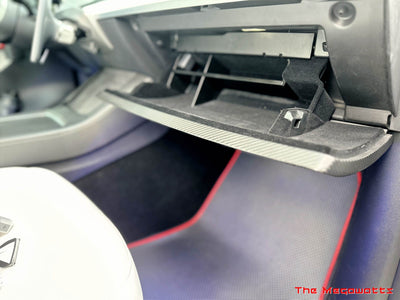 Genuine Matte Carbon Fiber Glove Box Cover Sleeve For Tesla Model Y 2020-2023 - PimpMyEV