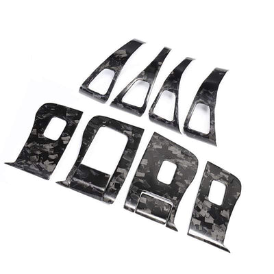 Genuine Forged Carbon Window Switch Covers for Model Y Gloss (Left Hand Drive) 2021+ - PimpMyEV