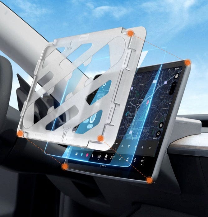 15inch HD Tempered Glass Screen Protector With Alignment Kit For Tesla