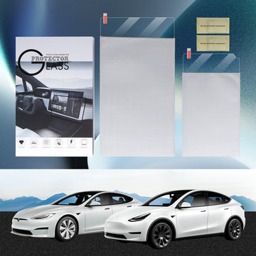2Pcs HD Tempered Glass Screen Protector Set For Tesla Model S 2022-2023 - PimpMyEV