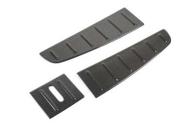 3PCs Genuine Carbon Fiber Trunk Scuff Plates For Model X (Gloss) - PimpMyEV