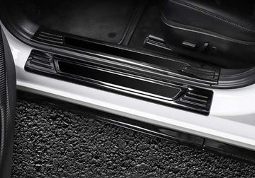 8PCs Protective Door Sill Trims & Scuff Plates For Model 3 (3 color options) - PimpMyEV