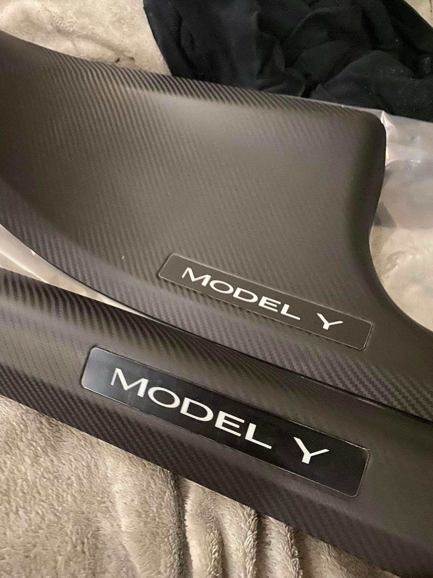 Topfit Model Y Door Sill Protector Carbon Fiber(Not suitable for Y 7 seat)  - Topfit