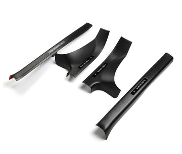 Carbon Fiber Style Door Sill Protection Trims For Tesla Model 3 2017-2022 - PimpMyEV