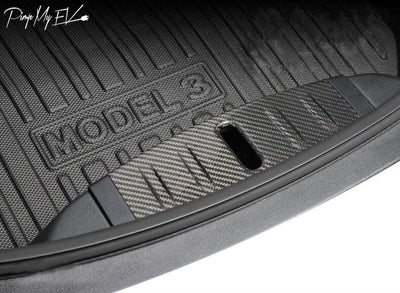 Genuine Carbon Fiber Frunk Scuff Plate For Model 3 (Gloss) - PimpMyEV