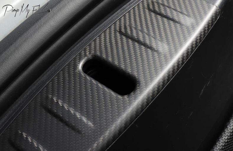 Genuine Carbon Fiber Frunk Scuff Plate For Model 3 (Matte) - PimpMyEV