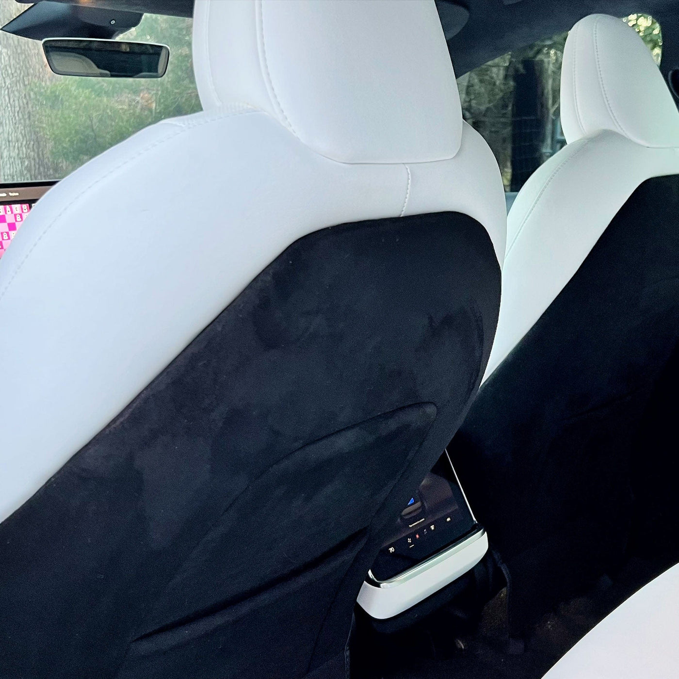 2PCs Vegan Leather Seat Back Protectors For Tesla Model X - 2022-2023 - PimpMyEV