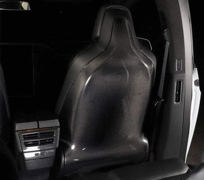 Genuine Carbon Fiber Seat Backs for Model X (Gloss) - PimpMyEV