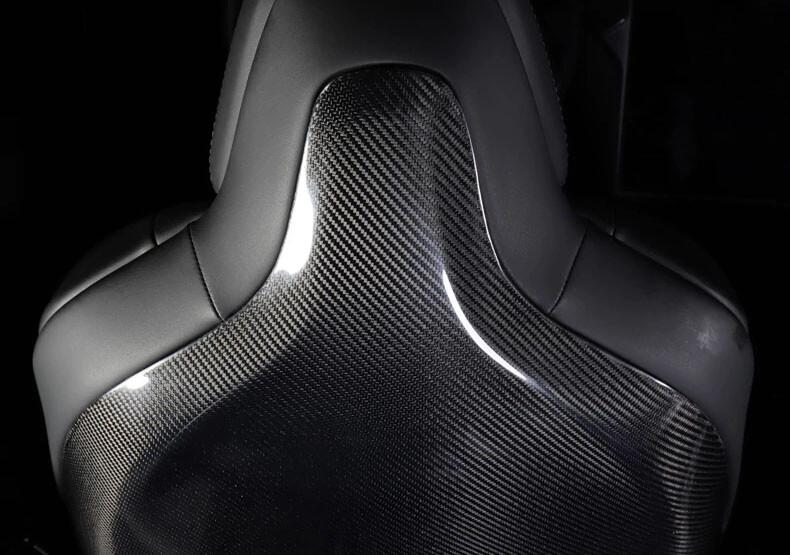 Genuine Carbon Fiber Seat Backs for Model X (Matte) - PimpMyEV
