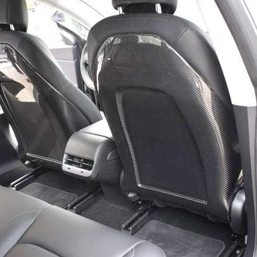 Genuine Carbon Fiber Seat Full Back Replacements for Model Y (Gloss) - PimpMyEV