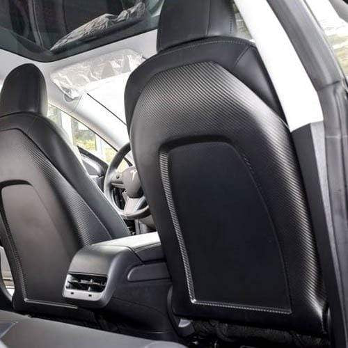 Genuine Carbon Fiber Seat Full Back Replacements for Model Y (Matte) - PimpMyEV