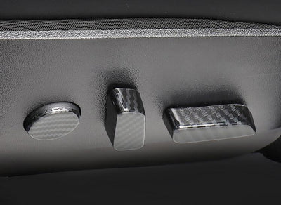 6Pcs Carbon Fiber Style Memory Seat Control Button Covers for Model 3 (3 colors) - PimpMyEV