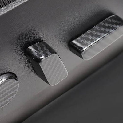 6Pcs Carbon Fiber Style Memory Seat Control Button Covers for Model 3 (3 colors) 2017-2022 - PimpMyEV