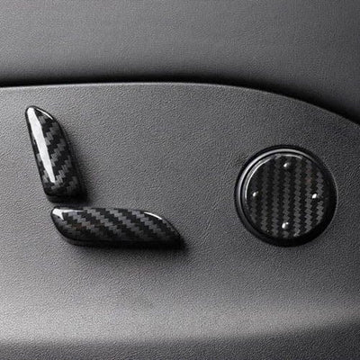 6Pcs Carbon Fiber Style Memory Seat Control Button Covers for Model X 2015-2022 - PimpMyEV