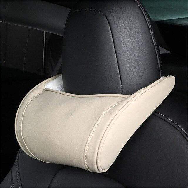 TKLoop Car Neck Pillow for Driving Seat Tesla Car Headrest Pillow with Adjustable Strap, 100% Memory Foam Neck Support Pillow for Car, Office Chair