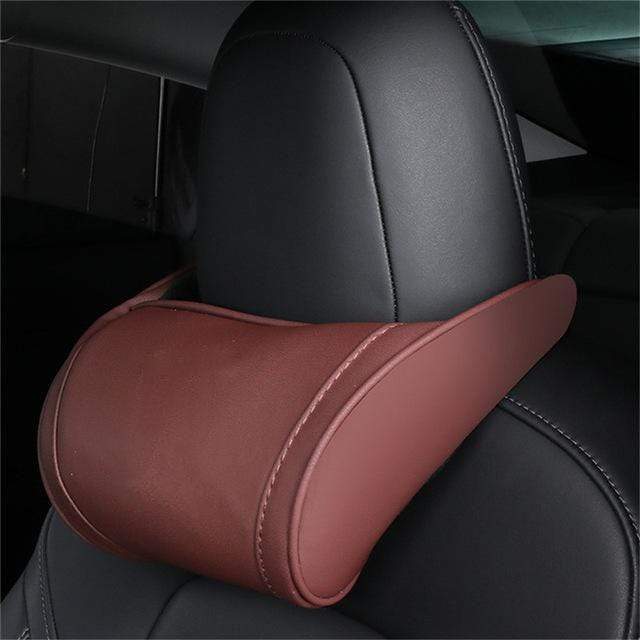 TKLoop Car Neck Pillow for Driving Seat Tesla Car Headrest Pillow with Adjustable Strap, 100% Memory Foam Neck Support Pillow for Car, Office Chair