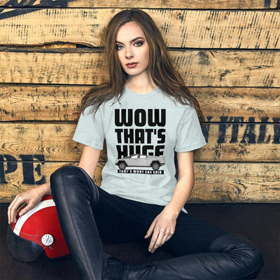 Wow That's Huge Tesla Cybertruck Short-Sleeve Unisex T-Shirt - PimpMyEV