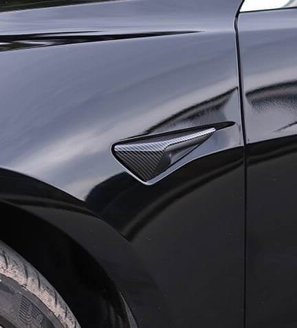 Genuine Carbon Fiber Sidemarker Turn Signal Covers for Model S (Gloss or Matte) - PimpMyEV
