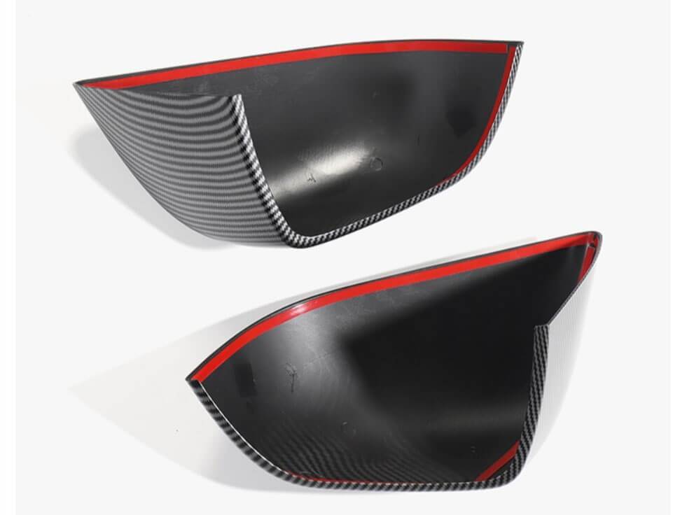 2PCs Carbon Fiber Style Side Mirror Cover Set for Model 3 - PimpMyEV