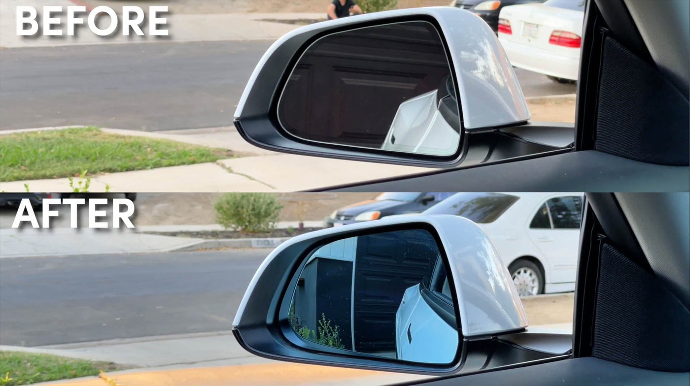 2Pcs Convex Wide Angle Side Mirror Replacement Glass For Tesla Model 3 2017-2022 - PimpMyEV