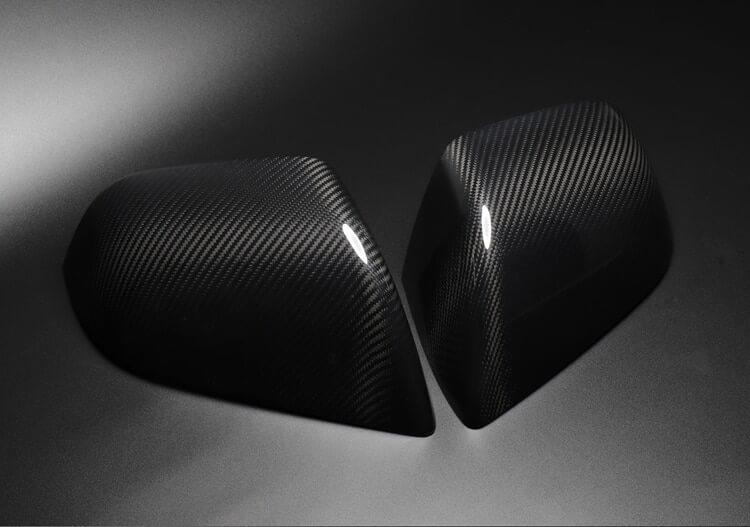2PCs Genuine Carbon Fiber Side Mirror Cover Set for Model 3 - PimpMyEV