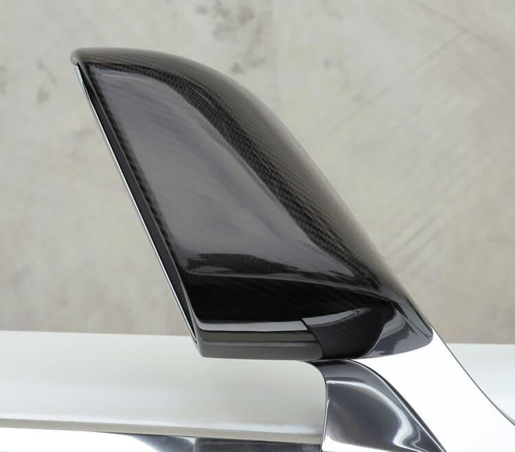 2-teiliges Seitenspiegel-Abdeckungs-Set aus echtem Hochglanz-Carbon für  Tesla Model 3 2017-2023