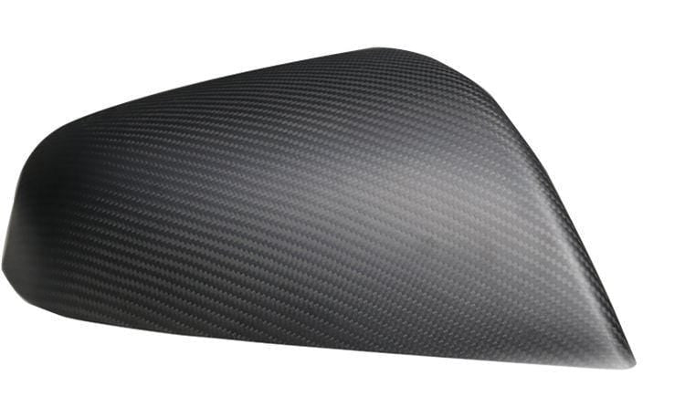 2 Stück echte Seitenspiegelabdeckungen aus mattem Kohlefaser für Tesla  Model S 2014–2021