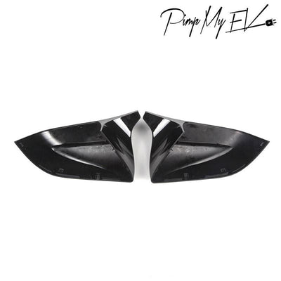2PCs Genuine Carbon Fiber Winged Side Mirror Replacement Set for Model 3 - PimpMyEV