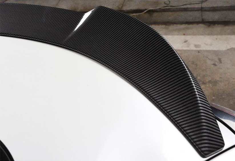 Carbon Fiber Effect Curved Spoiler for Model 3 (Gloss) - PimpMyEV