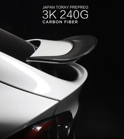 JCING Model X Carbon Fiber Trunk Spoiler Wing for Tesla Model X 2016-2023  Rear Spoiler Lid Aftermarket Car Parts Cars Rear Wing Car Styling Kits  Model