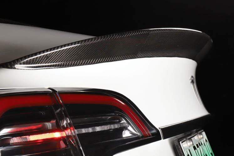 Genuine Carbon Fiber Performance Wing Spoiler Model 3 (Gloss) - PimpMyEV