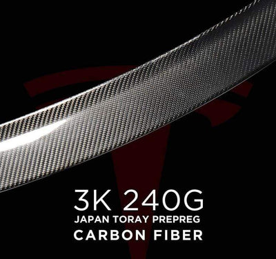 Genuine Carbon Fiber Performance Wing Spoiler Model 3 (Gloss) - PimpMyEV
