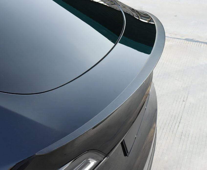 Echter Performance Wing Spoiler aus mattem Kohlefaser Tesla Model Y  2020-2023