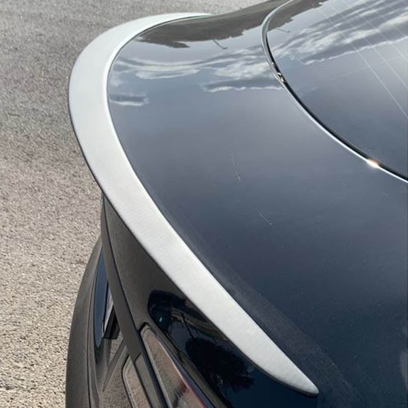 Genuine Matte Carbon Fiber Plaid Style Spoiler for Tesla Model S 2022-2023 - PimpMyEV