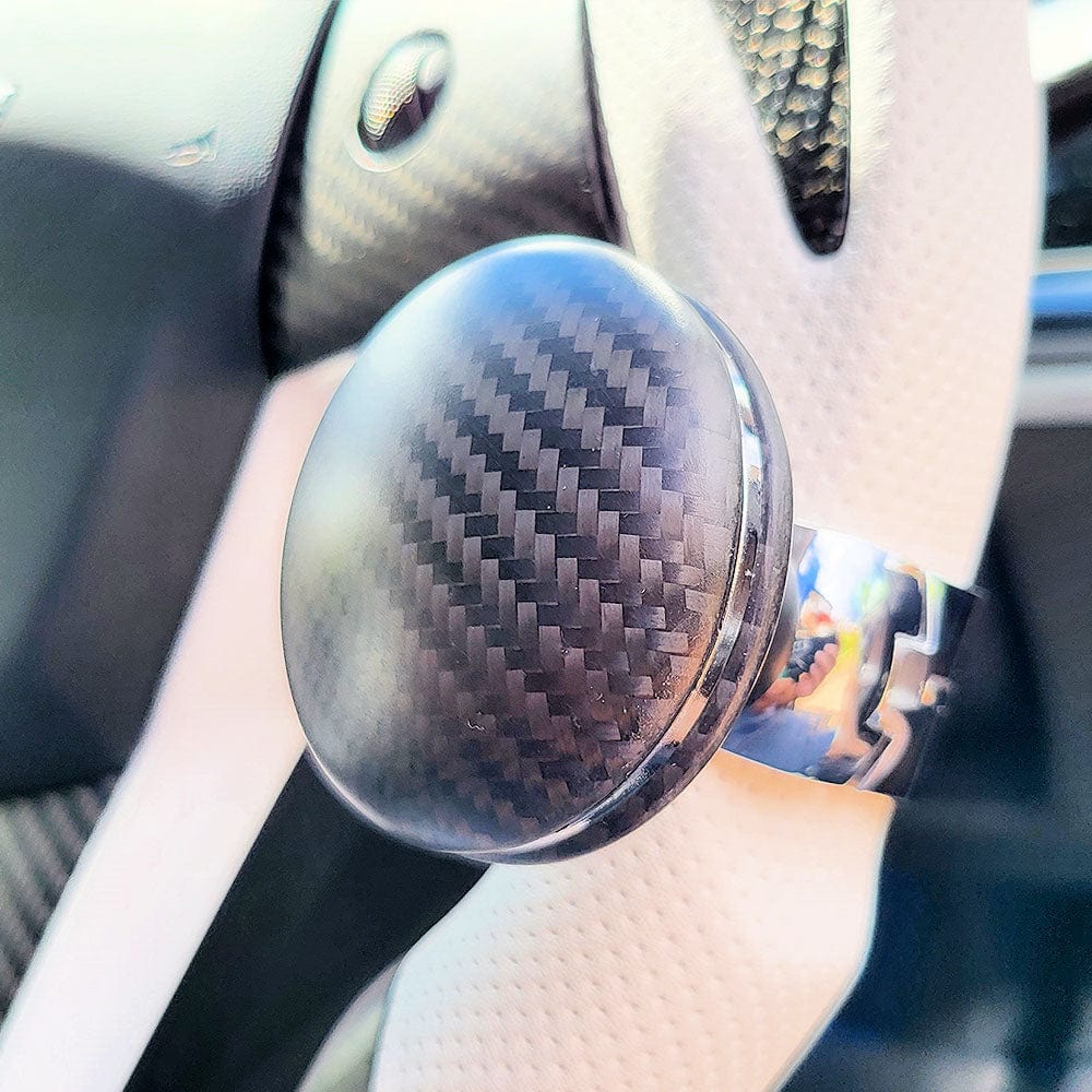 Custom Carbon Fiber Steering Wheel Turning Knob for Your Tesla