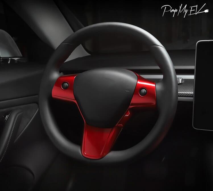 ABS Steering Wheel Fascia for Tesla Model 3 (2 colors) - PimpMyEV
