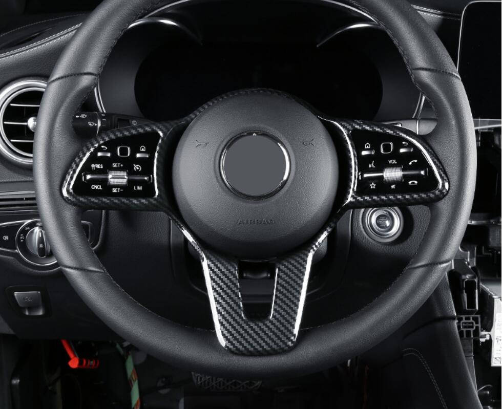Carbon Fiber Style Steering Wheel Cover for Mercedes-Benz EQC - PimpMyEV