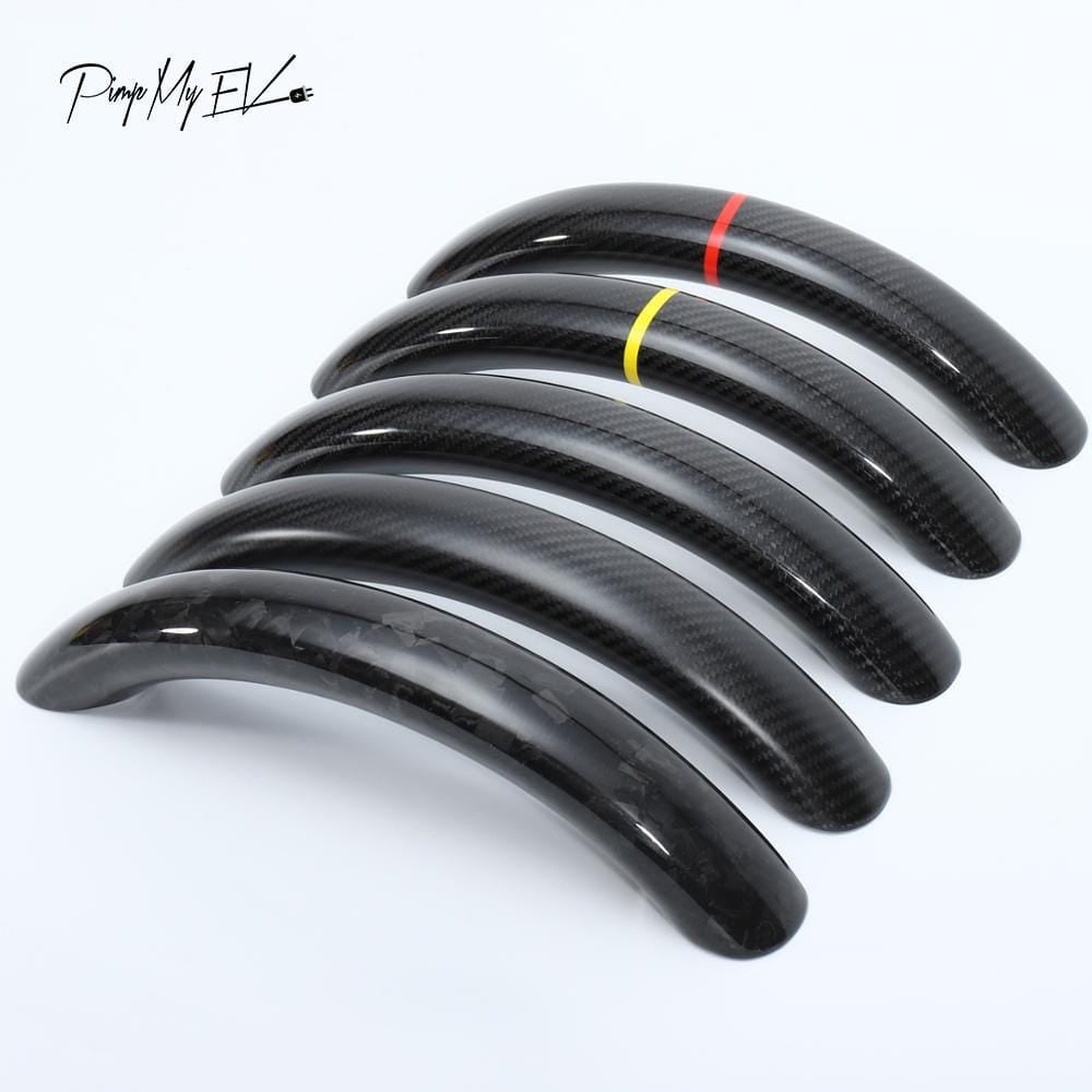 Genuine Carbon Fiber Top Steering Wheel Fascia for Model Y (Various Options) - PimpMyEV