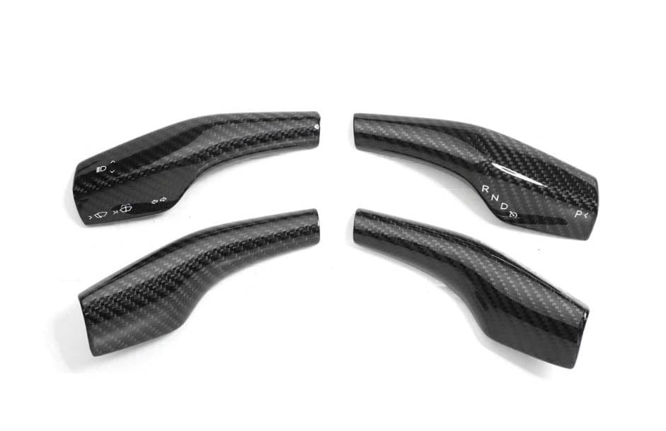 Genuine Carbon Fiber Wiper & Shift Stalk Covers for Model 3 V2 2017-2022 - PimpMyEV