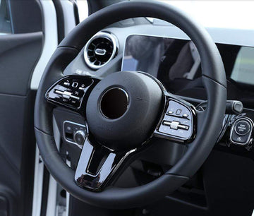 Gloss Black Steering Wheel Cover for Mercedes-Benz EQC - PimpMyEV