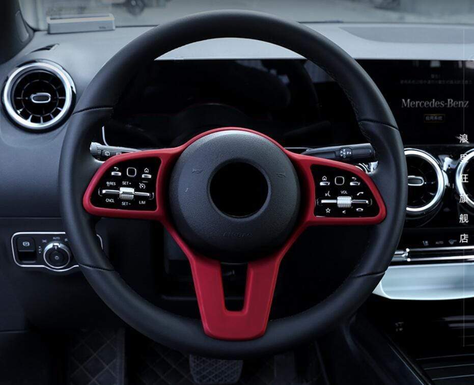 Gloss Red Steering Wheel Cover for Mercedes-Benz EQC - PimpMyEV