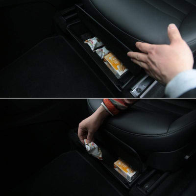 Vegan Leather Under Seat Storage Box for Model Y - PimpMyEV